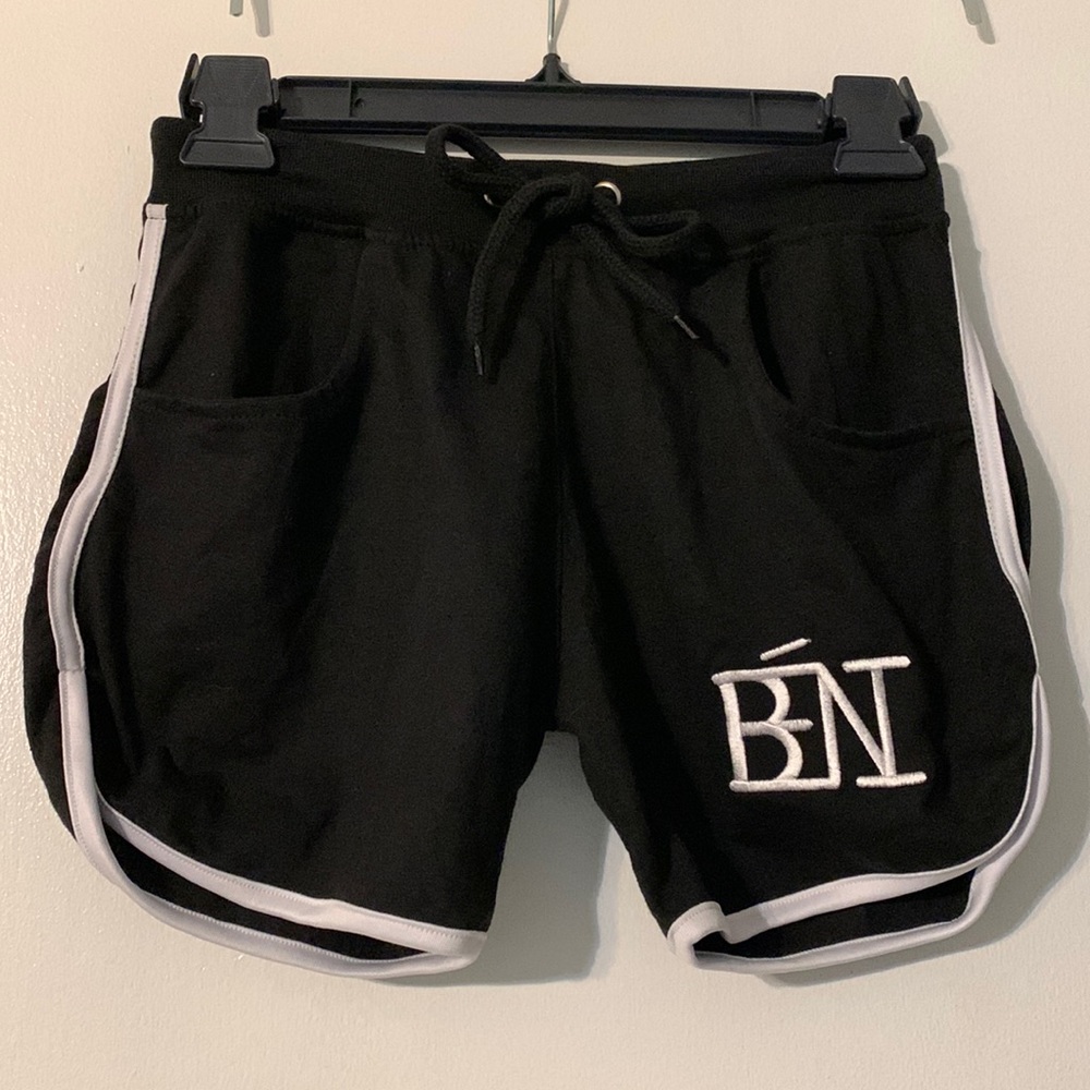 BENI Black and White Track/Gym Shorts -Size Small